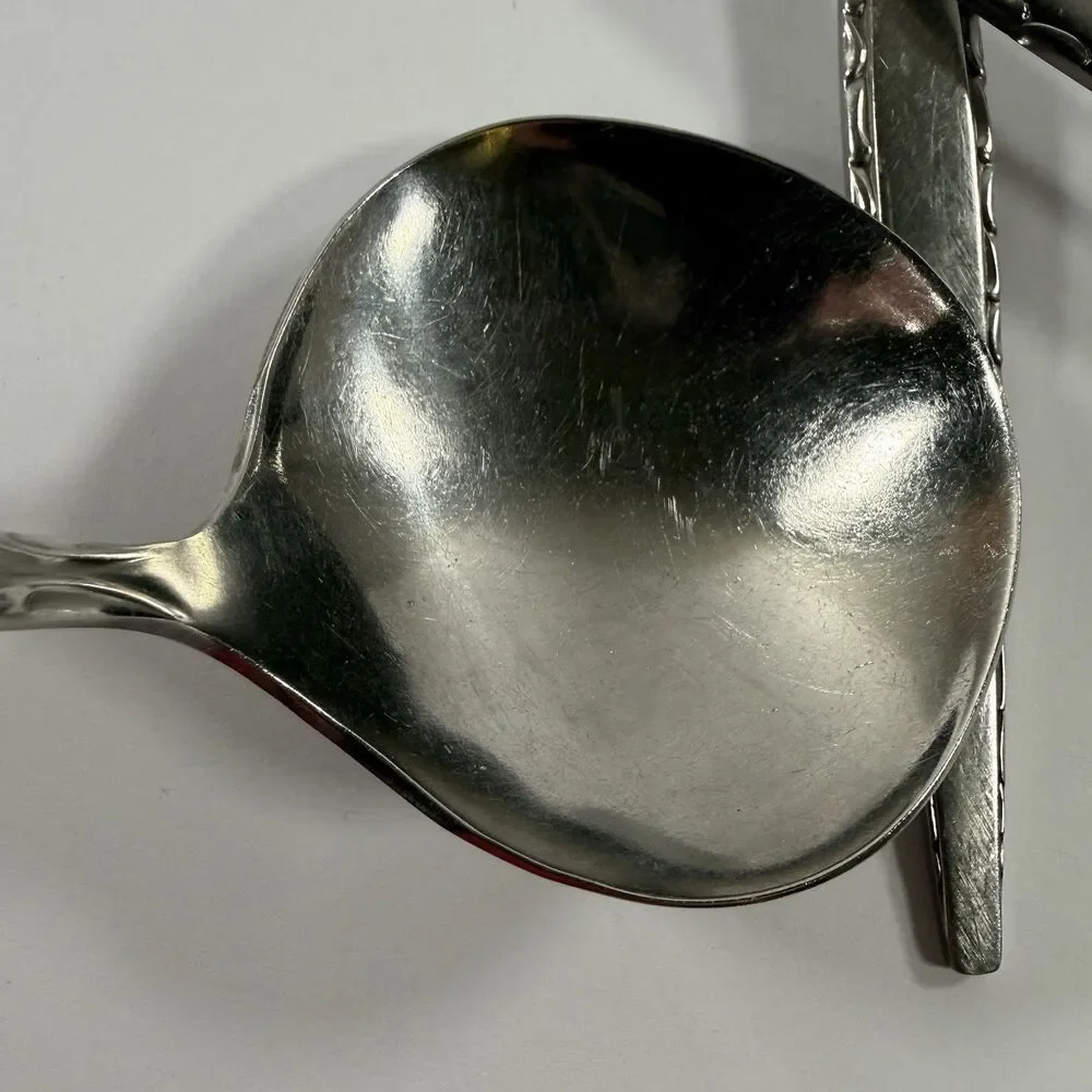 Oneida Venetia 3 Serving Pieces Gravy Fork Community Stainless Flatware Vintage